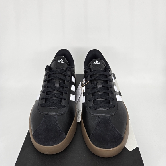 New adidas Vl Court 3.0 Core Black Cloud White Gum Men's Shoes Size 11 - Picture 2 of 8